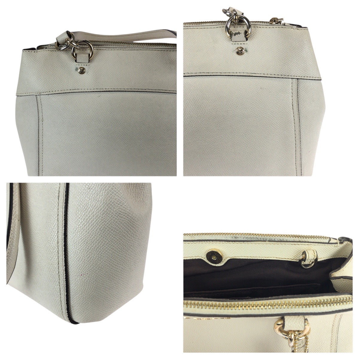 23008
COACH コーチ 2way オフホワイト ゴールド金具 レザー F25395 ショルダーバッグ ハンドバッグ レディース AB5