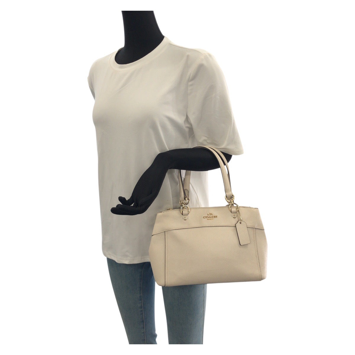 23008
COACH コーチ 2way オフホワイト ゴールド金具 レザー F25395 ショルダーバッグ ハンドバッグ レディース AB5