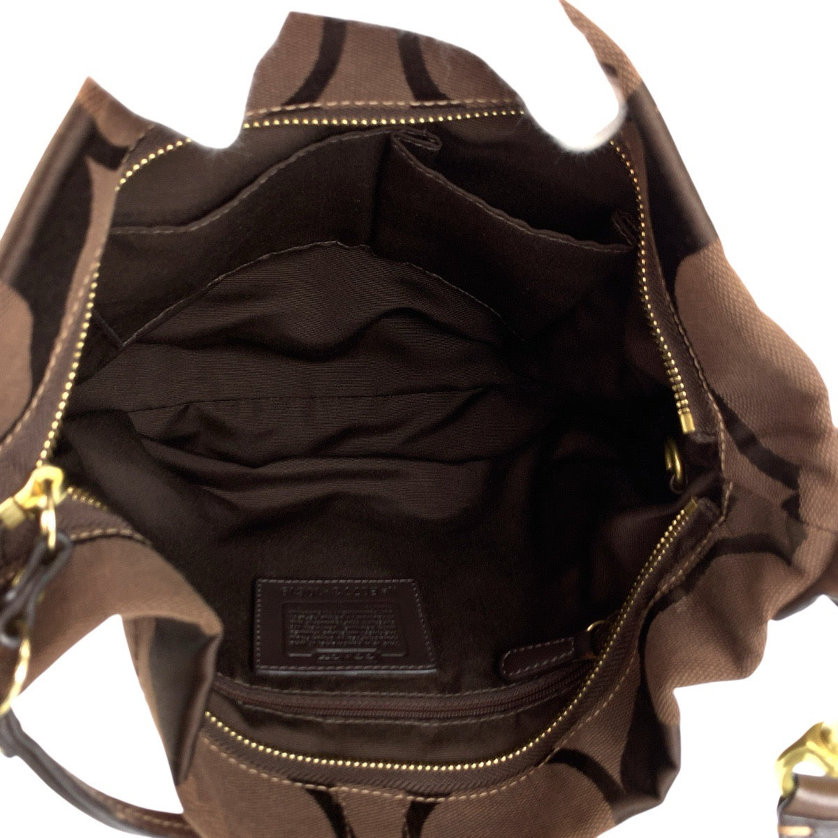 23009
COACH コーチ シグネチャー ブラウン ゴールド金具 キャンバス / レザー 10619 ショルダーバッグ レディース A10