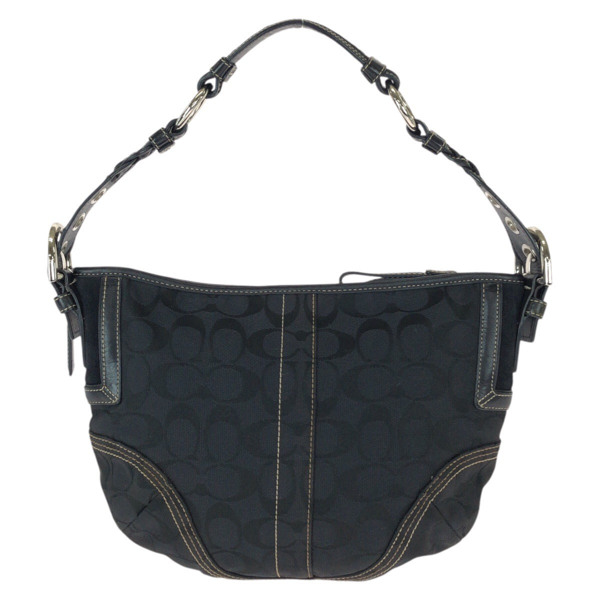 23010
COACH Signature Black Canvas / Leather 6267 Shoulder Bag Handbag Ladies ABP8