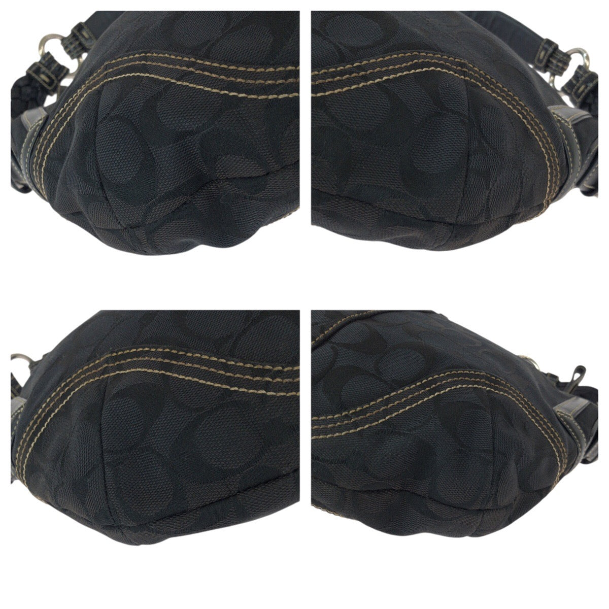 23010
COACH Signature Black Canvas / Leather 6267 Shoulder Bag Handbag Ladies ABP8