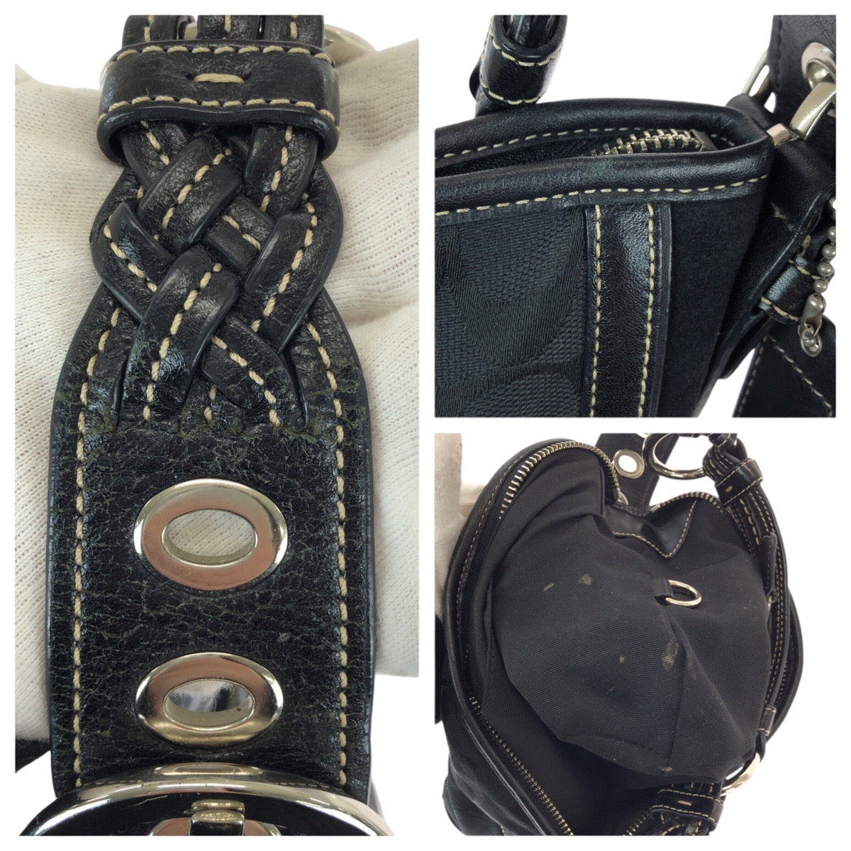 23010
COACH Signature Black Canvas / Leather 6267 Shoulder Bag Handbag Ladies ABP8