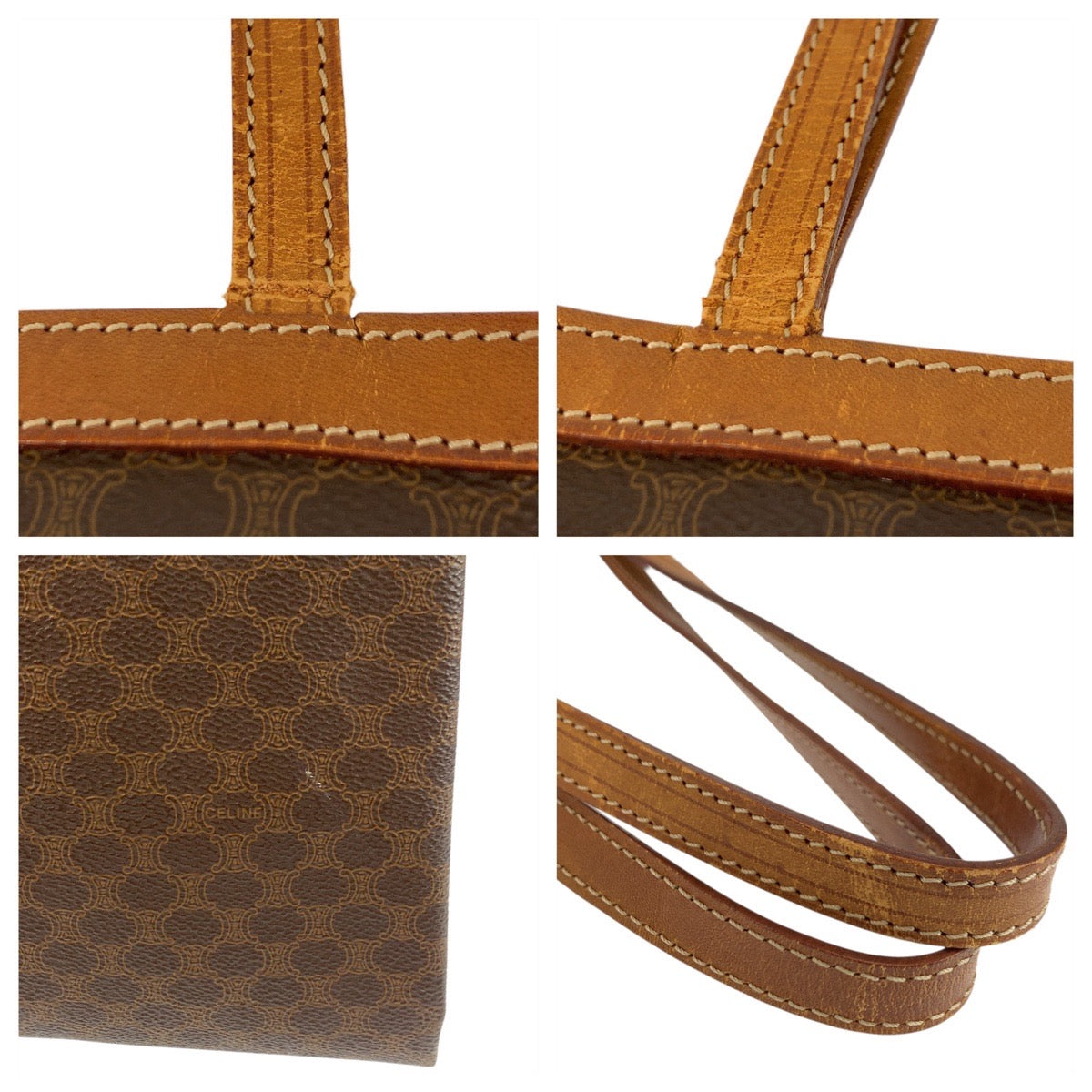 23011
CARTIER カルティエ ヴィンテージ マカダム ブラウン PVC / レザー M162 トートバッグ ショルダーバッグ レディース B5