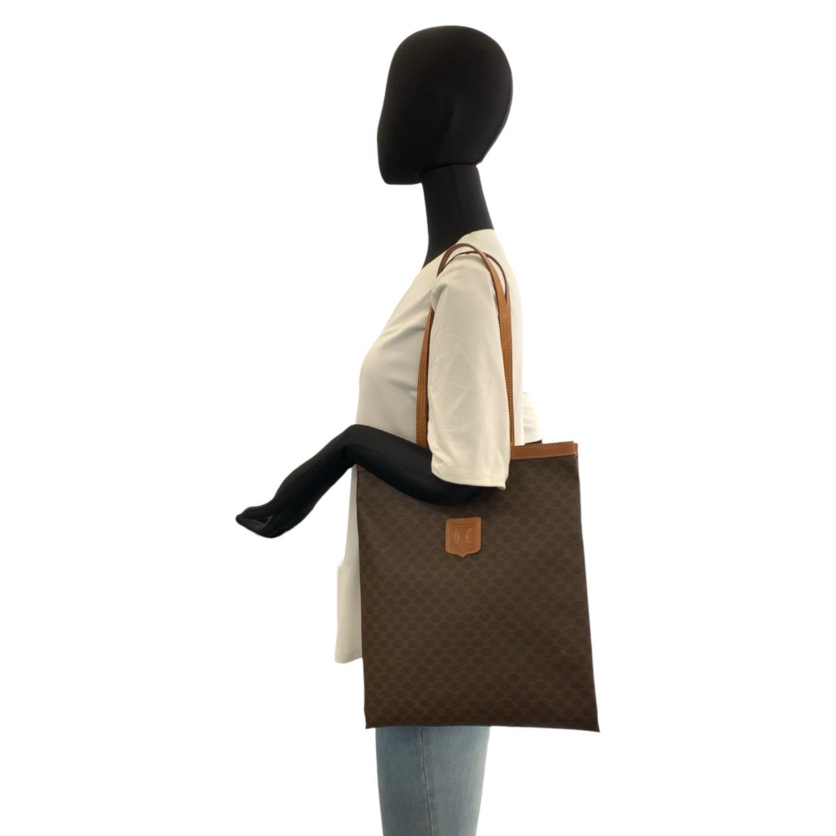 23011
CARTIER カルティエ ヴィンテージ マカダム ブラウン PVC / レザー M162 トートバッグ ショルダーバッグ レディース B5