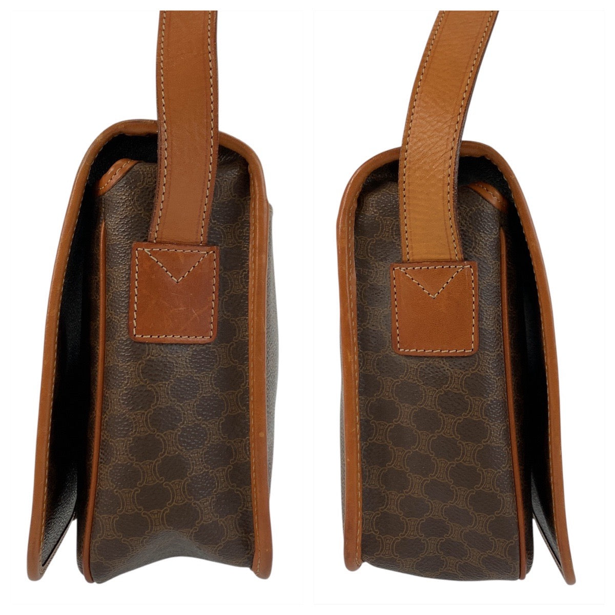23013
CELINE Macadam Brown Gold Hardware PVC / Leather JMB12 Shoulder Bag Pouch Women's ABP28