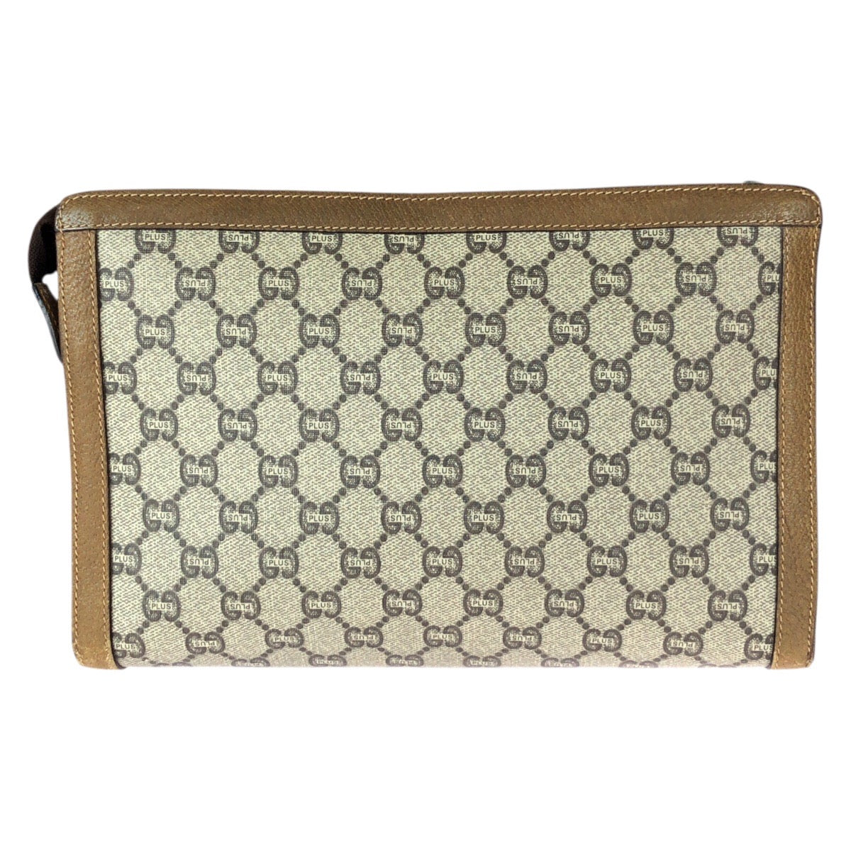 23020
GUCCI グッチ ヴィンテージ グッチプラス ベージュ ブラウン ゴールド金具 GGスプリームキャンバス クラッチバッグ セカンドバッグ ハンドポーチ メンズ B8