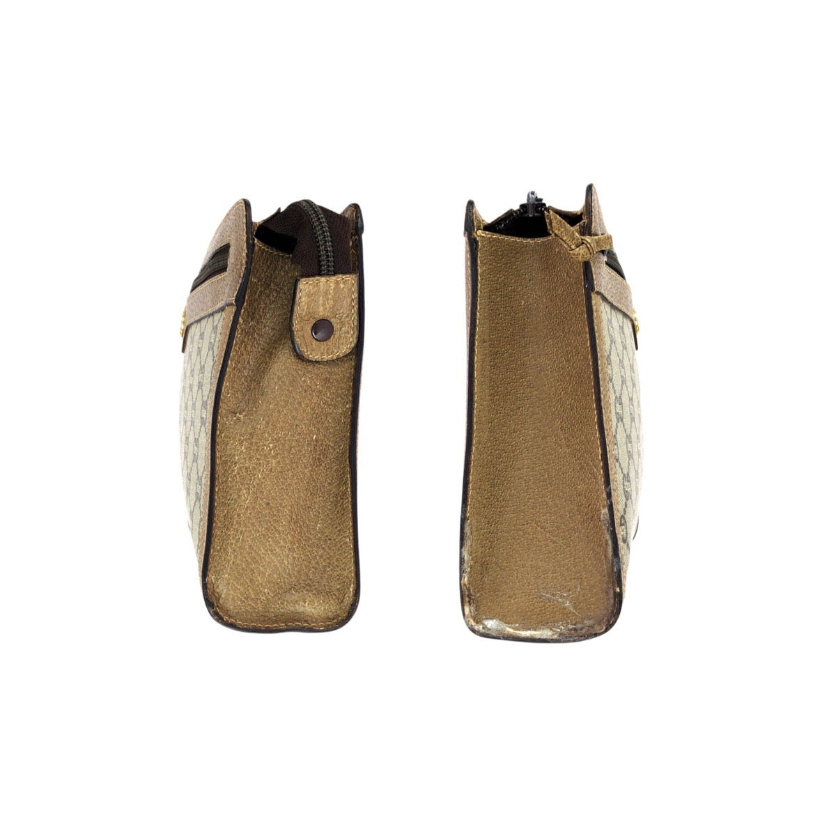 23020
GUCCI グッチ ヴィンテージ グッチプラス ベージュ ブラウン ゴールド金具 GGスプリームキャンバス クラッチバッグ セカンドバッグ ハンドポーチ メンズ B8