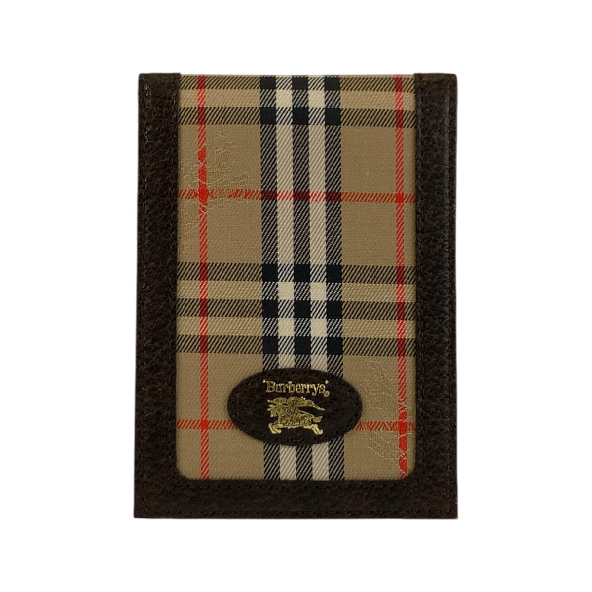 23024
Burberrys バーバリーズ チェック柄 シャドーホース ベージュ ブラウン キャンバス / レザー カードケース パスケース レディース ABP8