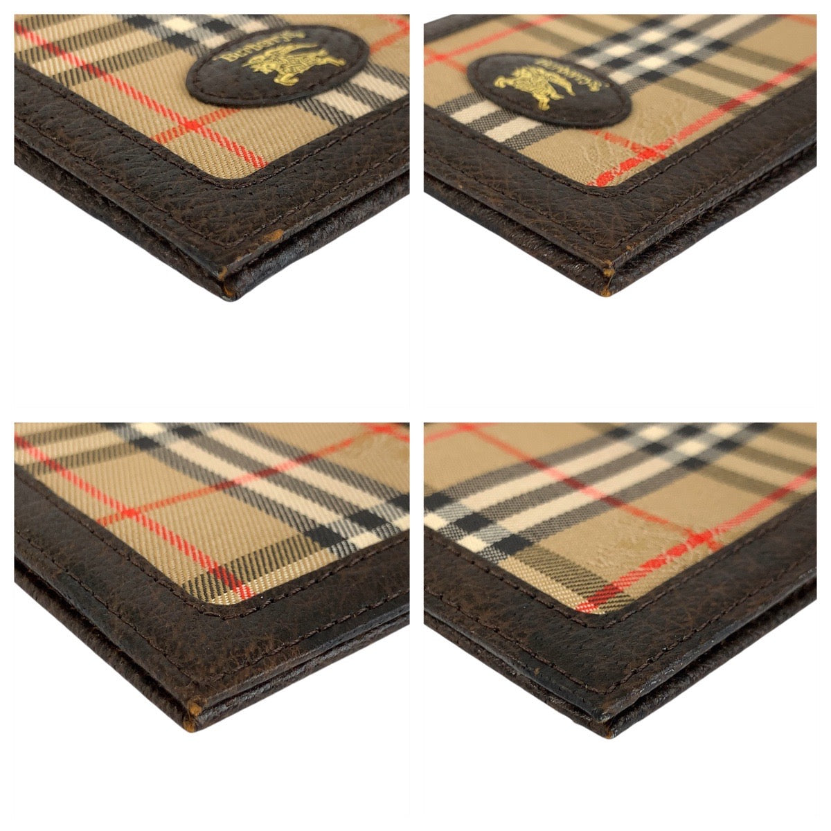 23024
Burberrys バーバリーズ チェック柄 シャドーホース ベージュ ブラウン キャンバス / レザー カードケース パスケース レディース ABP8