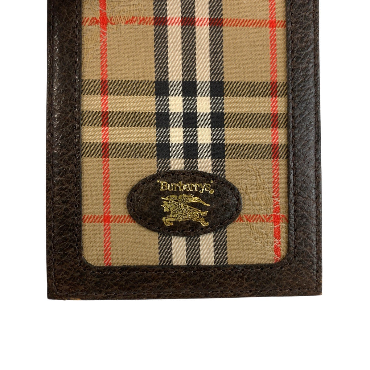 23024
Burberrys バーバリーズ チェック柄 シャドーホース ベージュ ブラウン キャンバス / レザー カードケース パスケース レディース ABP8