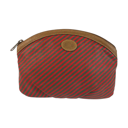 23030
GUCCI グッチ ヴィンテージ レッド グリーン ブラウン PVC / レザー 89 01 027 ポーチ 化粧ポーチ レディース AB8