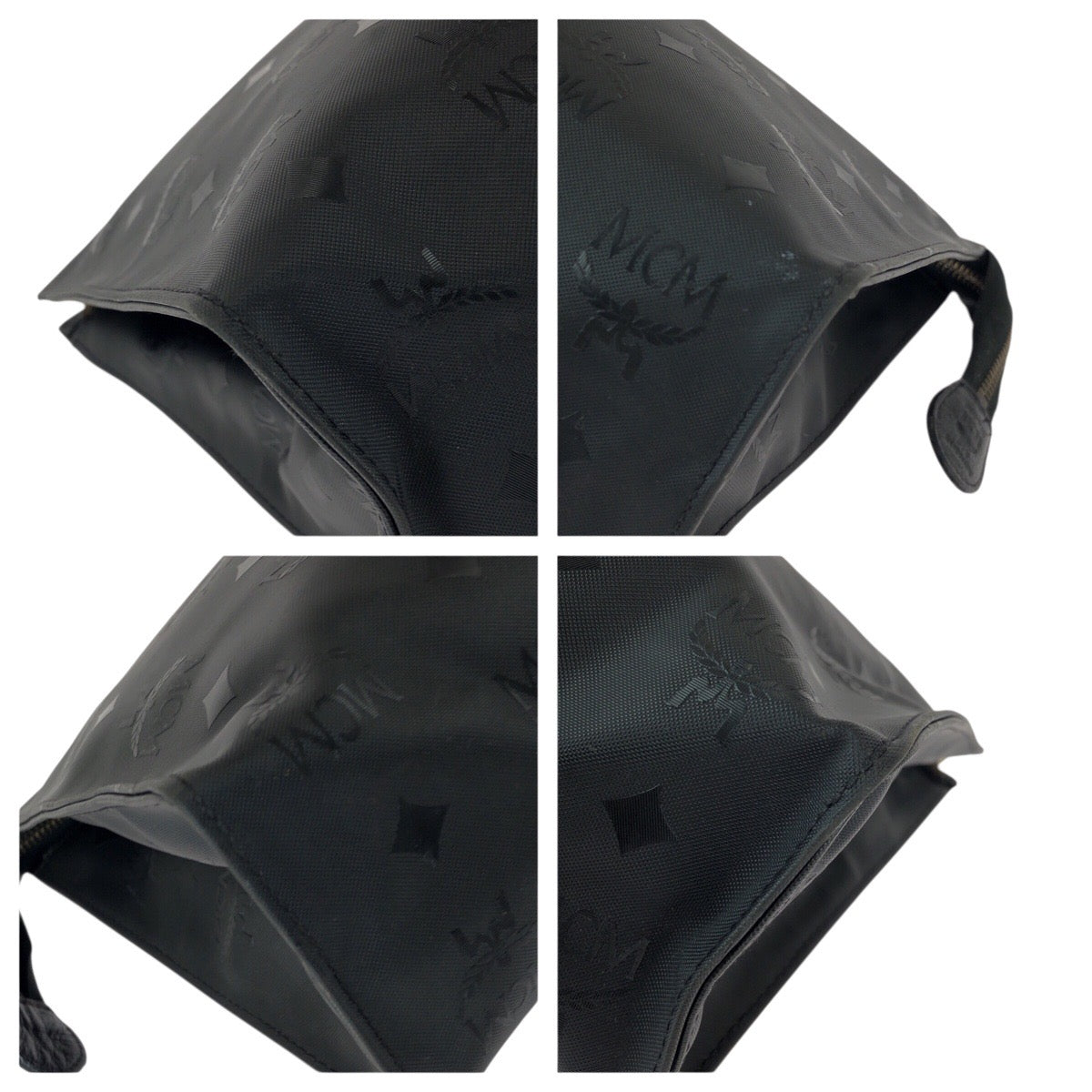 23032
MCM エム シー エム ヴィンテージ ヴィセトス ブラック 黒 ゴールド金具 ナイロン クラッチバッグ セカンドバッグ ハンドポーチ メンズ ABP8