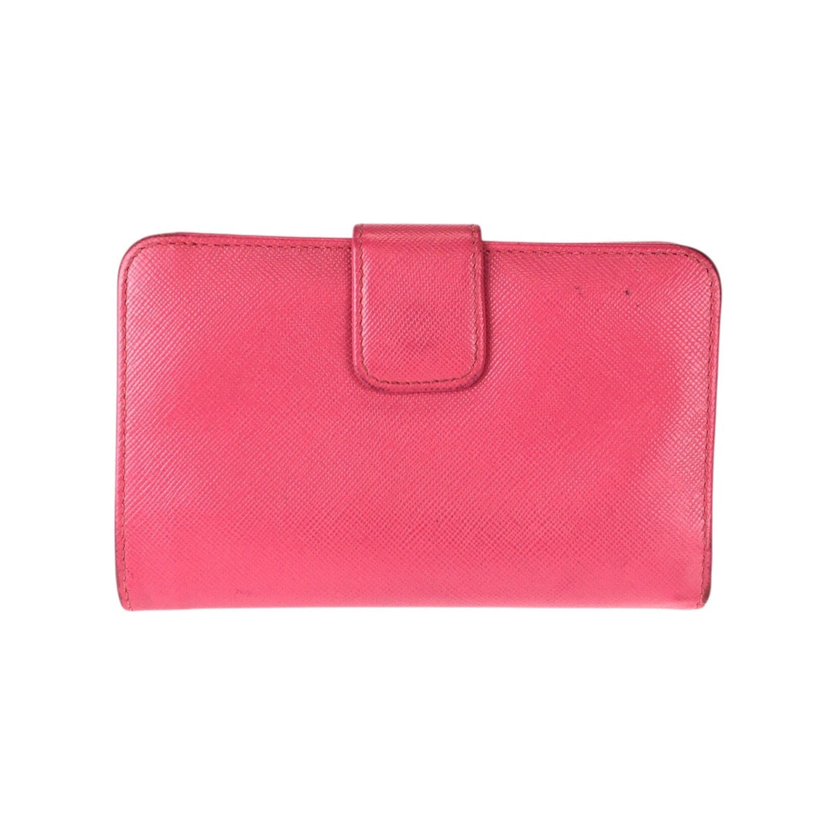 23039
PRADA プラダ サフィアーノ ピンク ゴールド金具 レザー 折財布 コンパクトウォレット レディース AB10