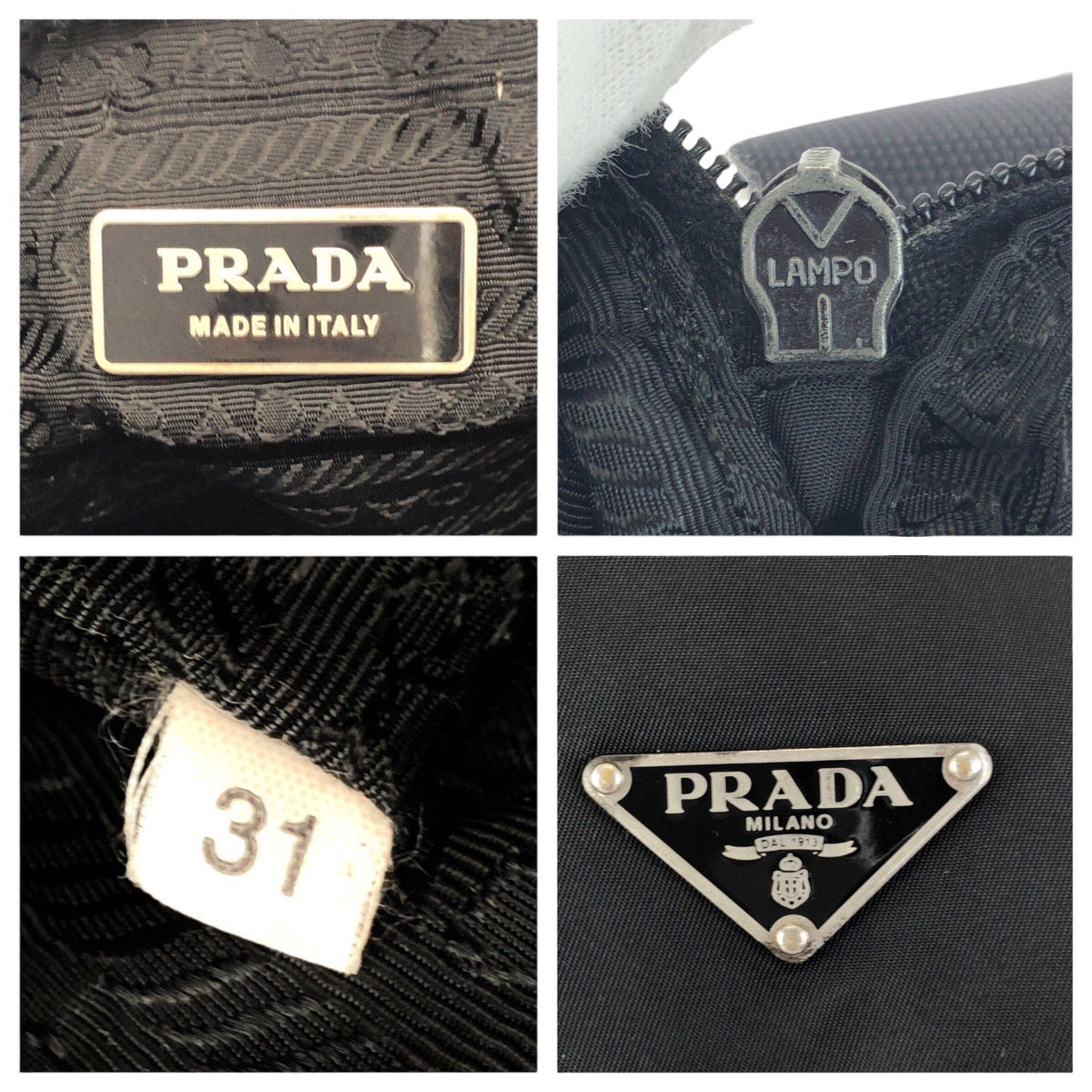 23040
PRADA プラダ テスート 三角ロゴプレート ブラック 黒 シルバー金具 ナイロン / レザー ショルダーバッグ メッセンジャーバッグ レディース AB28