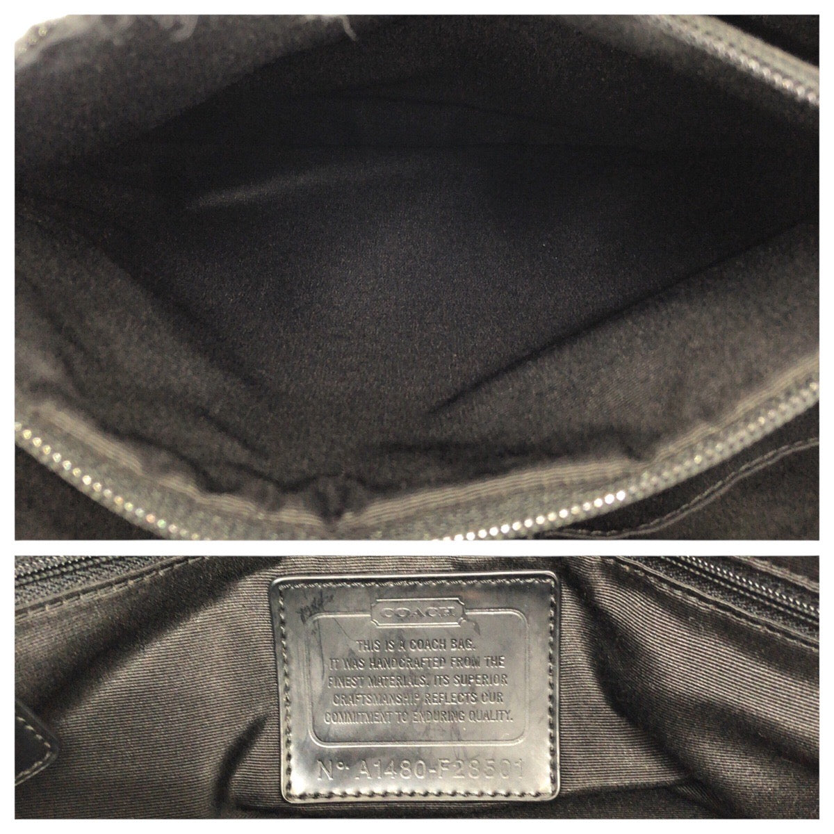 23041
COACH コーチ シグネチャー ブラック グレー シルバー金具 キャンバス / レザー F28501 トートバッグ ショルダーバッグ レディース AB8