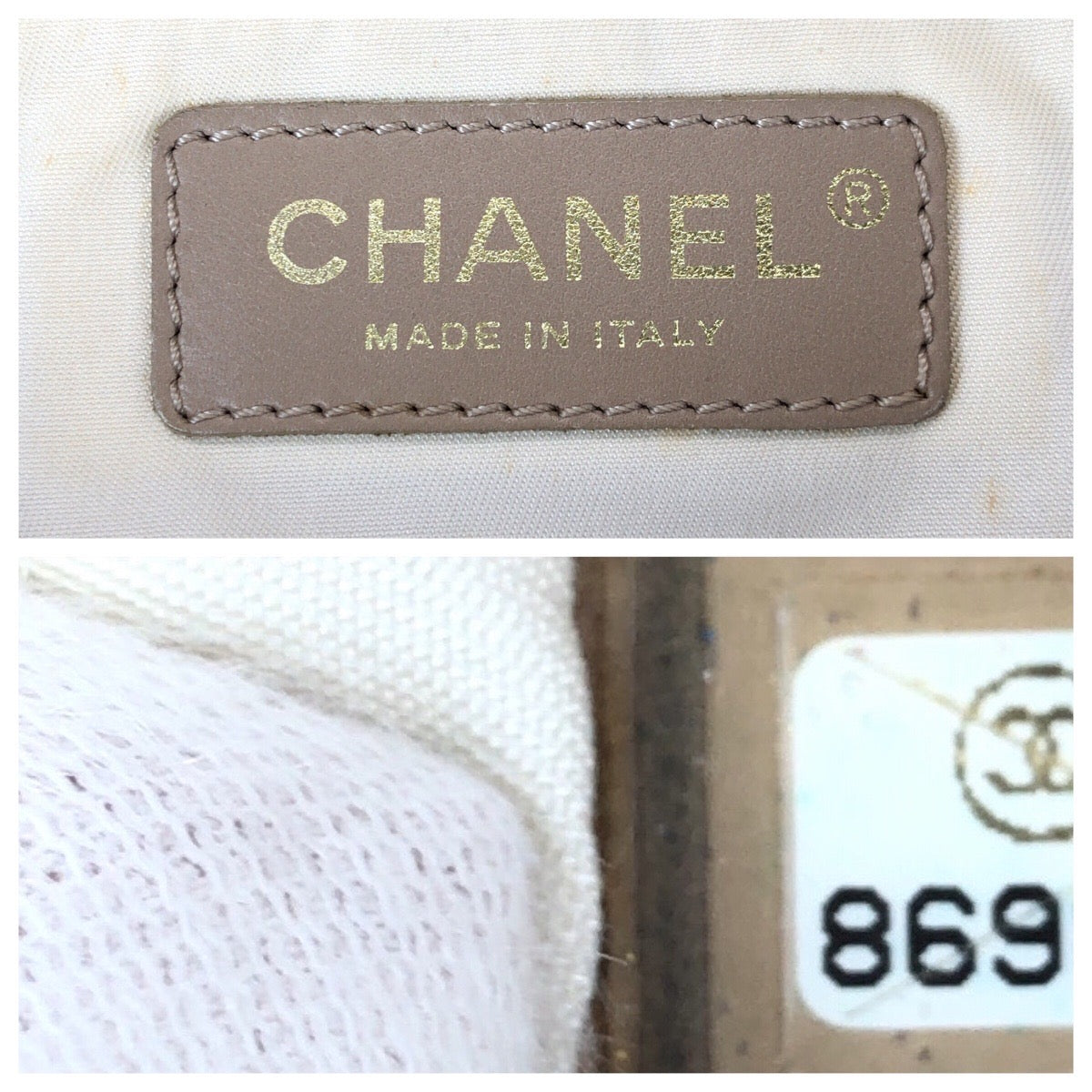 23042
CHANEL New Travel Line Beige Gold Hardware Nylon / Leather Handbag Mini Boston Bag Ladies AB28