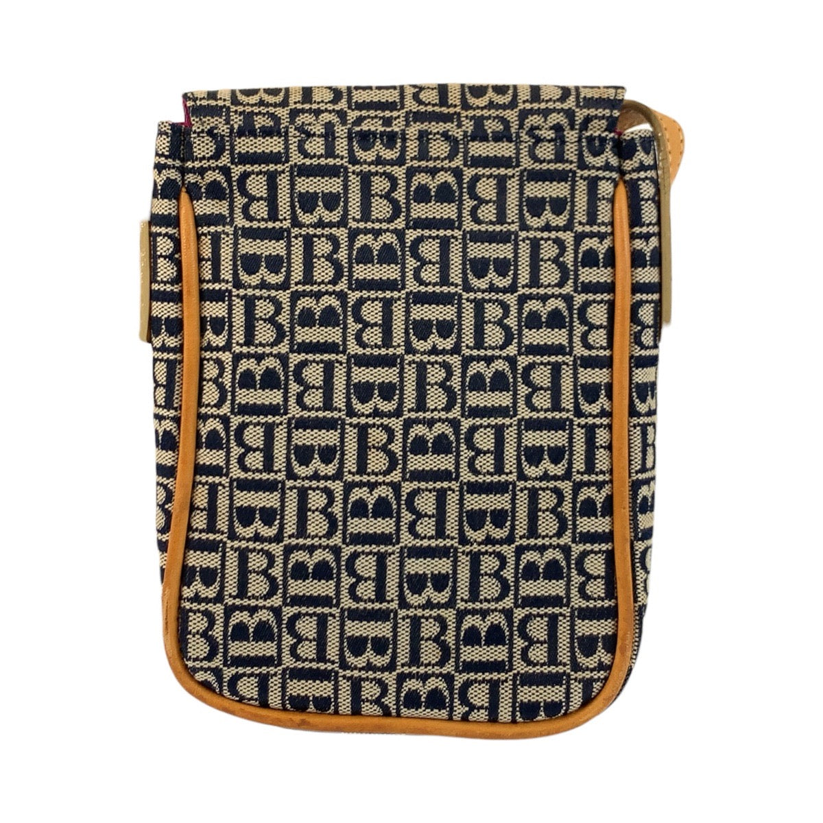 23043
BURBERRY バーバリー ベージュ ブラック ブラウン キャンバス / レザー ショルダーバッグ ポシェット レディース ABP10