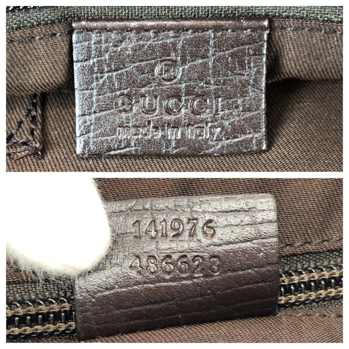 23046
GUCCI グッチ GG柄 カーキ ダークブラウン GGスプリームキャンバス / レザー 141976 トートバッグ 男女兼用 レディース ABP28
