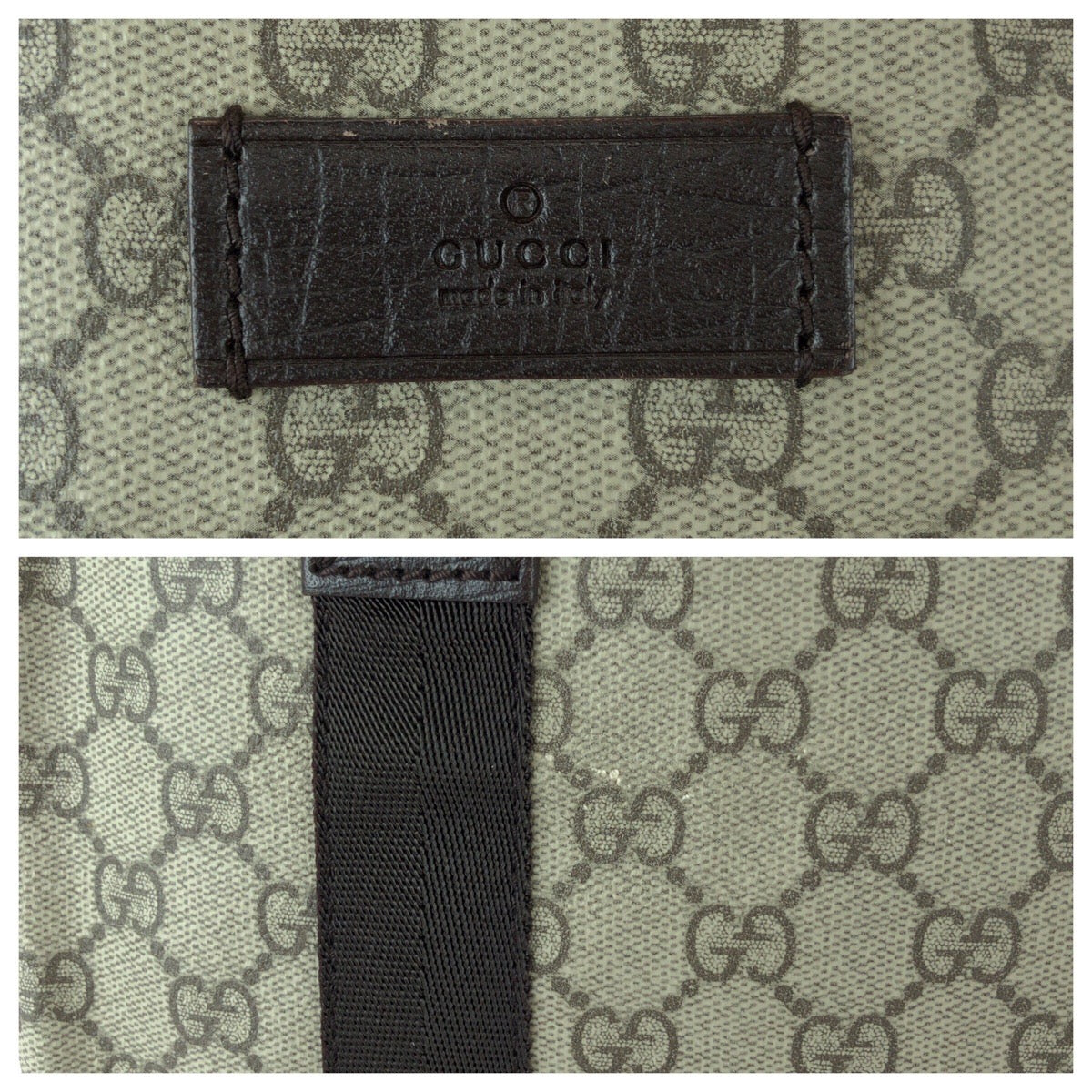 23046
GUCCI グッチ GG柄 カーキ ダークブラウン GGスプリームキャンバス / レザー 141976 トートバッグ 男女兼用 レディース ABP28