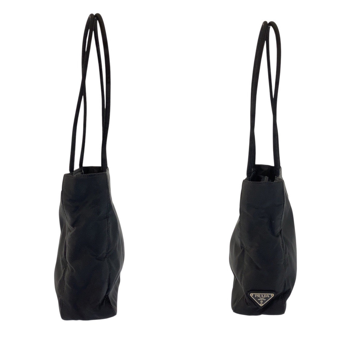 23047
PRADA プラダ テスート 三角ロゴプレート ブラック 黒 シルバー金具 ナイロン 50 トートバッグ ショルダーバッグ レディース ABP21