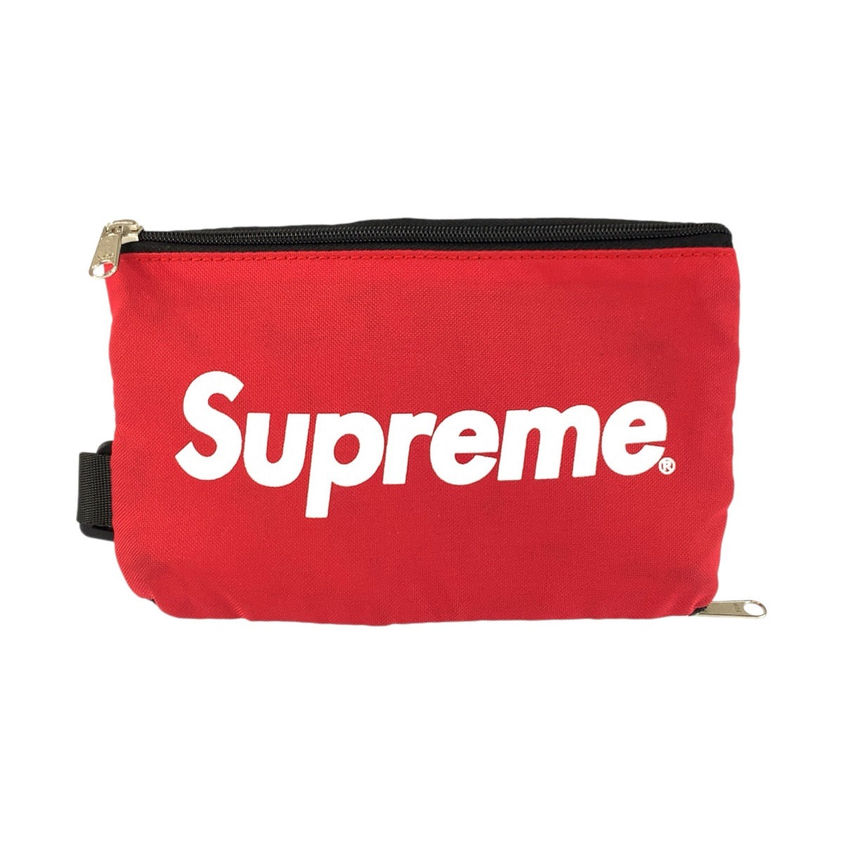 23049
Supreme シュプリーム レッド ブラック シルバー金具 ナイロン ポーチ モバイルポーチ メンズ ABP5