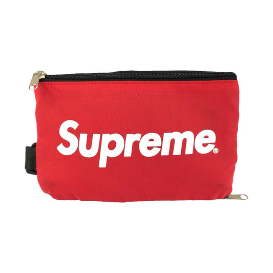 23049
Supreme Red Black Silver Hardware Nylon Pouch Mobile Pouch Men's ABP5