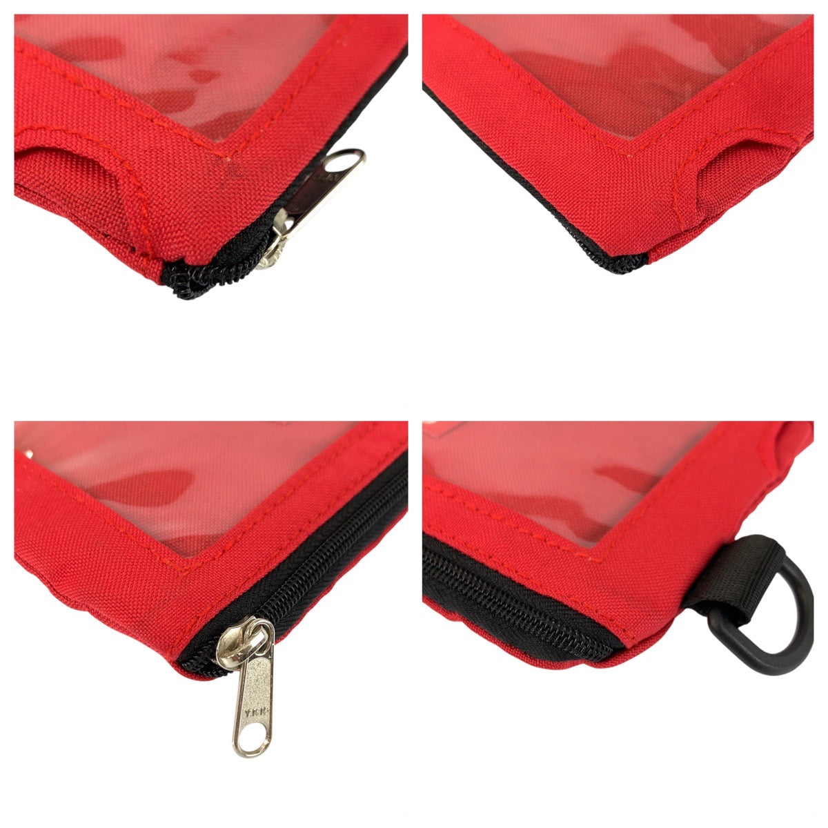 23049
Supreme シュプリーム レッド ブラック シルバー金具 ナイロン ポーチ モバイルポーチ メンズ ABP5
