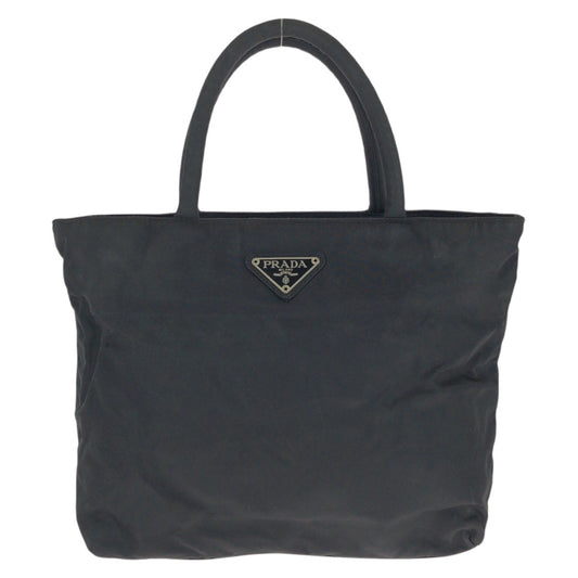 23053
PRADA プラダ テスート 三角ロゴプレート ブラック 黒 シルバー金具 ナイロン トートバッグ ハンドバッグ レディース AB21