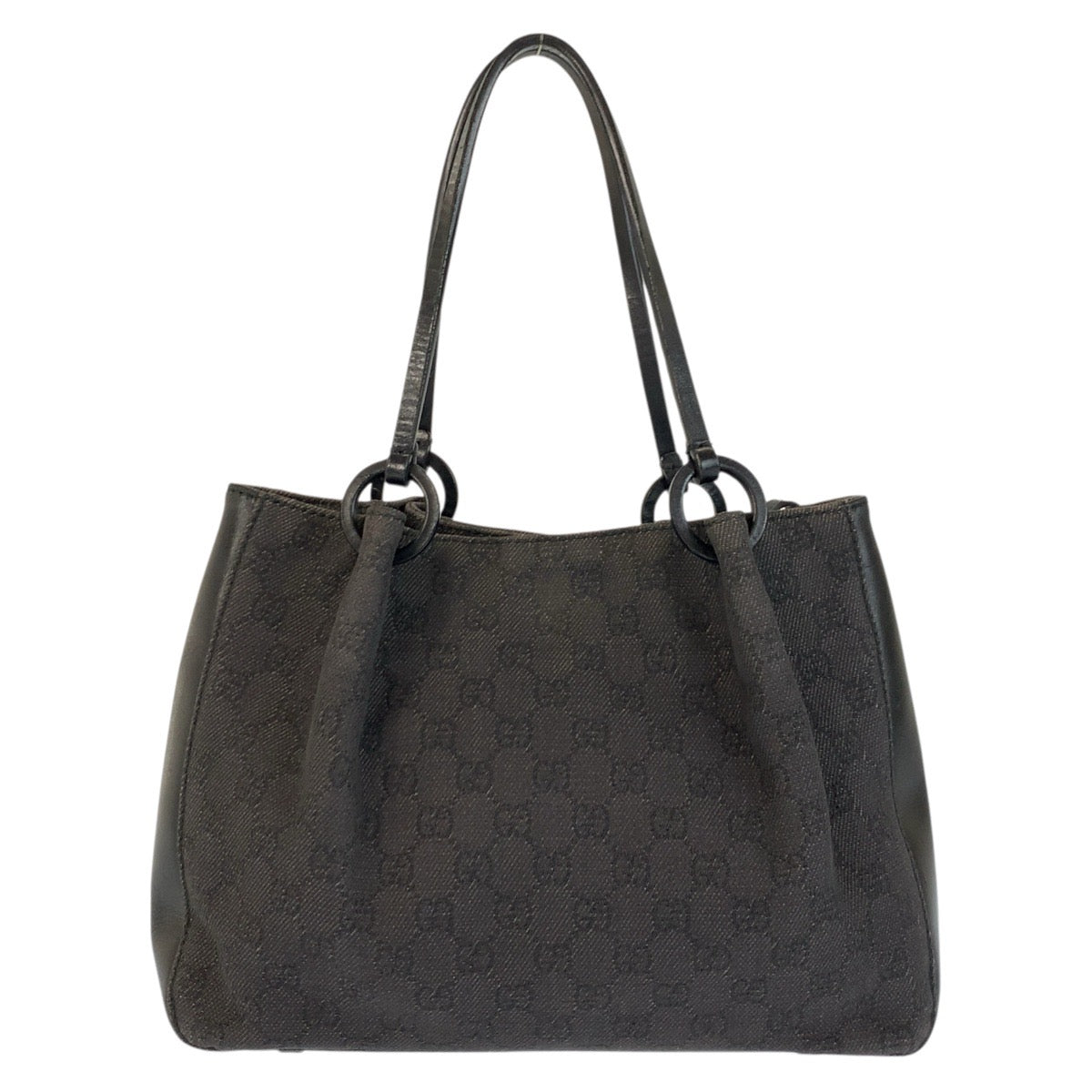 23054
GUCCI グッチ ブラック 黒 GGキャンバス / レザー 101919 トートバッグ ショルダーバッグ レディース AB28