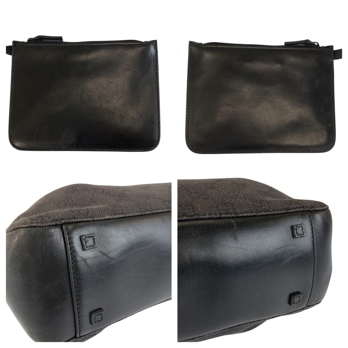 23054
GUCCI グッチ ブラック 黒 GGキャンバス / レザー 101919 トートバッグ ショルダーバッグ レディース AB28