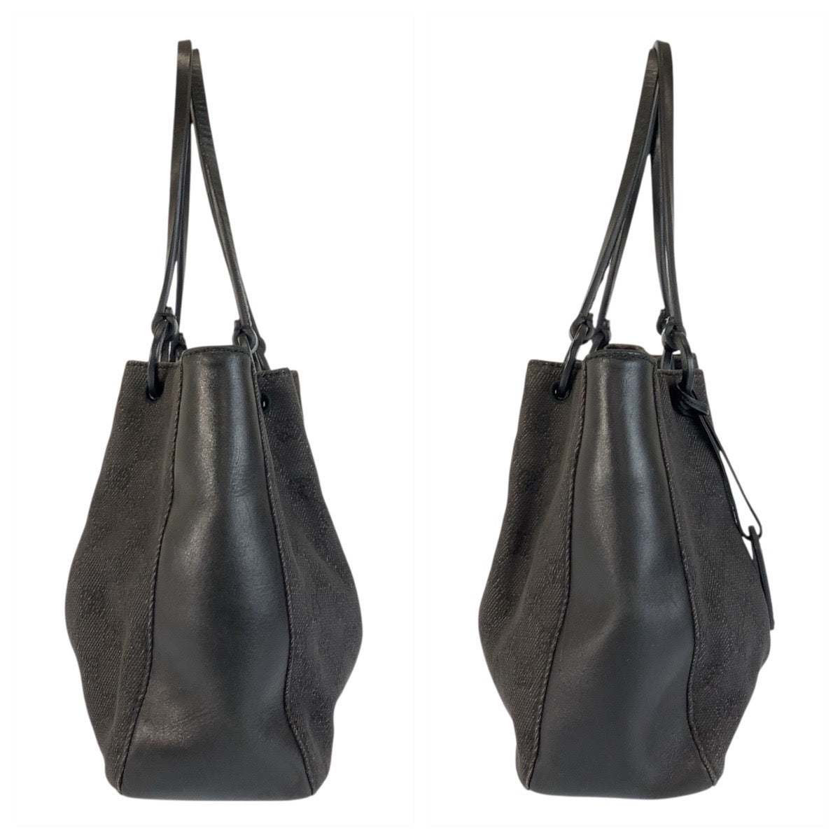 23054
GUCCI グッチ ブラック 黒 GGキャンバス / レザー 101919 トートバッグ ショルダーバッグ レディース AB28