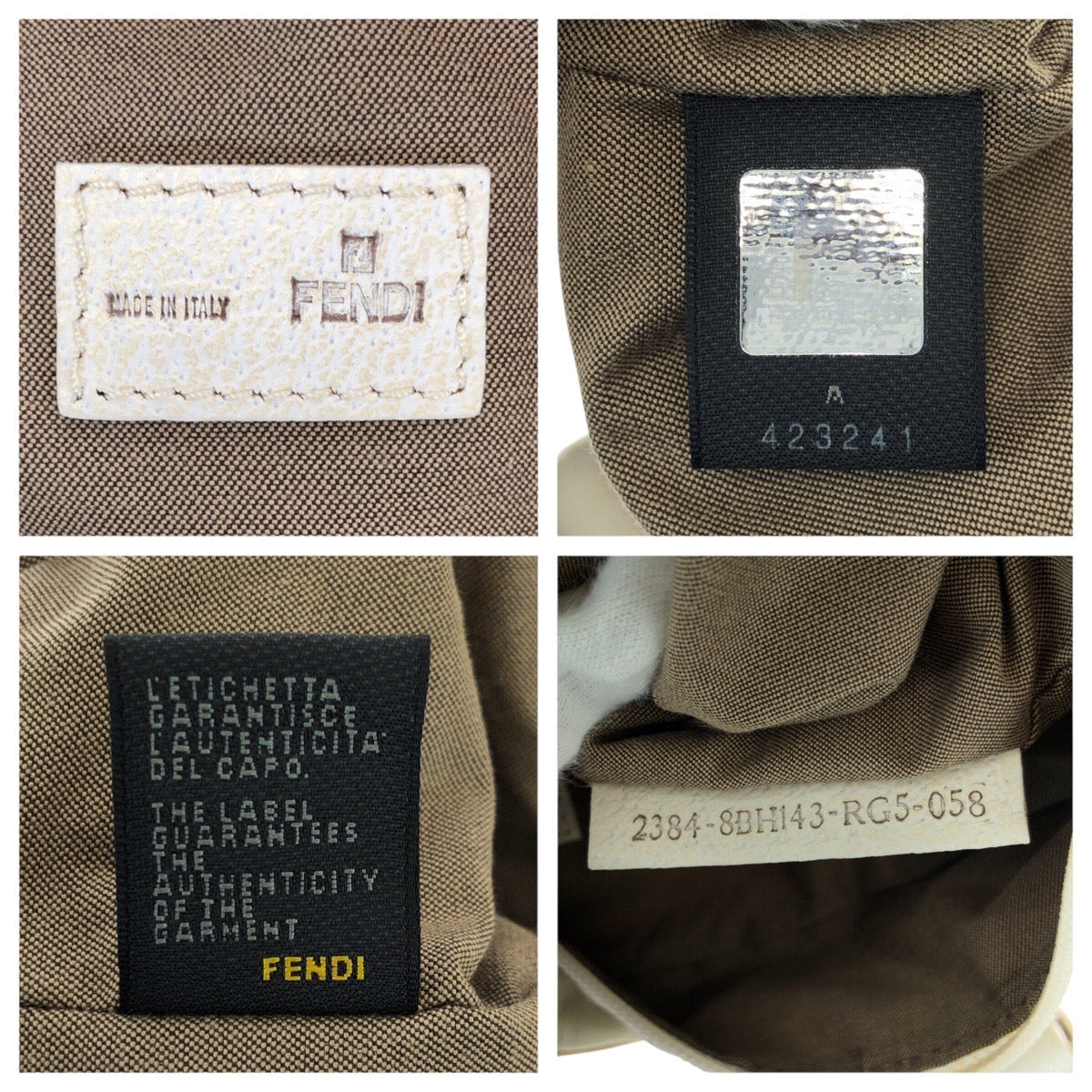 23055
FENDI フェンディ ズッカ オフホワイト シルバー金具 ナイロン / レザー 8BH143 トートバッグ ハンドバッグ レディース B13