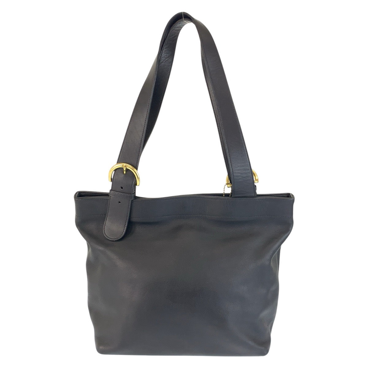 23056
COACH Vintage Old Coach Navy Gold Hardware Leather 4140 Shoulder Bag Unisex Ladies ABP21