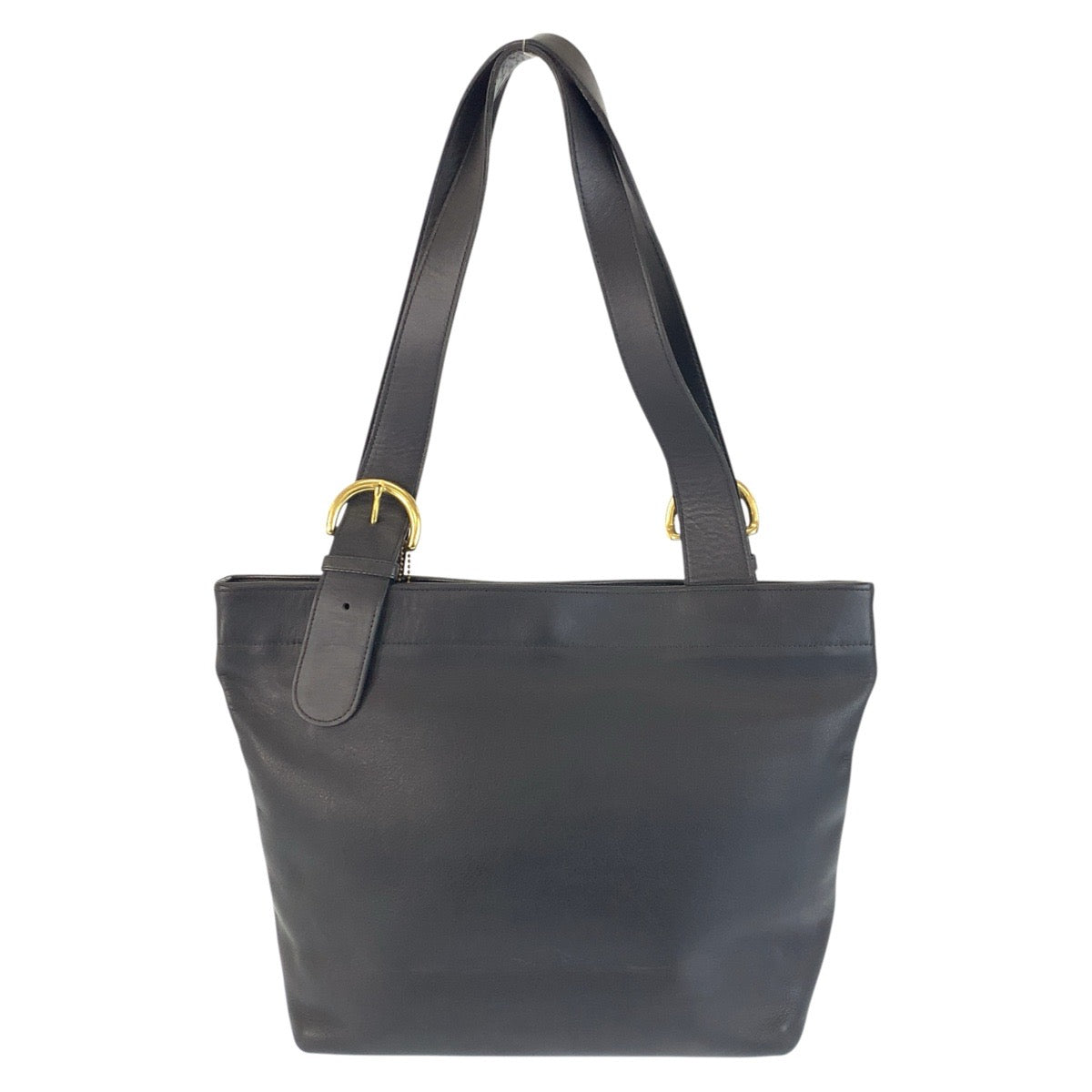 23056
COACH Vintage Old Coach Navy Gold Hardware Leather 4140 Shoulder Bag Unisex Ladies ABP21