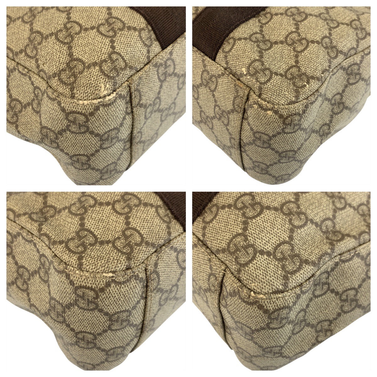 23057
GUCCI グッチ ベージュ ブラウン GGスプリームキャンバス 141976 トートバッグ ハンドバッグ レディース AB21