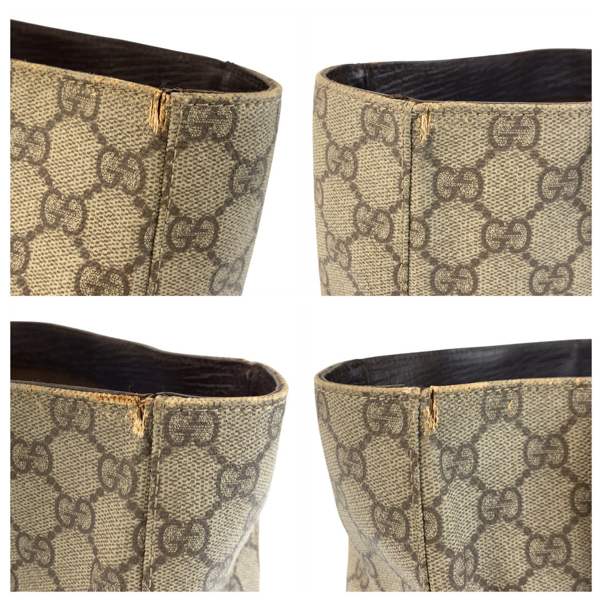 23057
GUCCI グッチ ベージュ ブラウン GGスプリームキャンバス 141976 トートバッグ ハンドバッグ レディース AB21