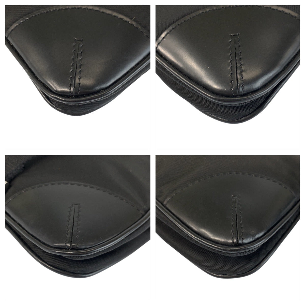 23062
PRADA プラダ テスート 三角ロゴプレート ブラック 黒 シルバー金具 ナイロン / レザー ボディバッグ バムバッグ ショルダーバッグ ウエストポーチ メンズ A48
