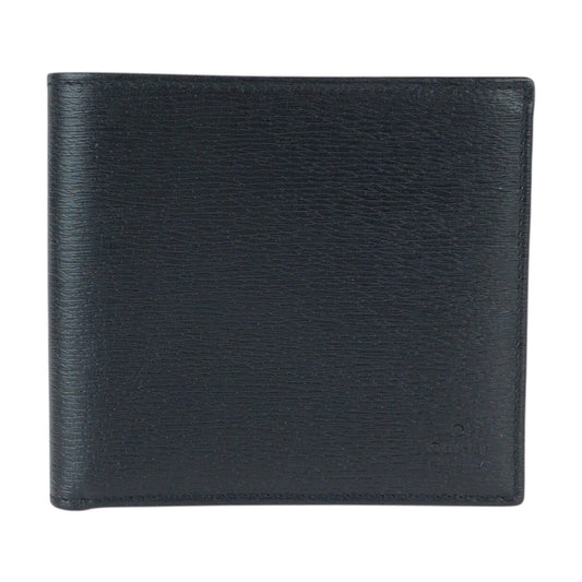 23071
GUCCI グッチ ブラック 黒 シルバー金具 レザー 034 2149 0817 折り財布 コンパクトウォレット メンズ A21