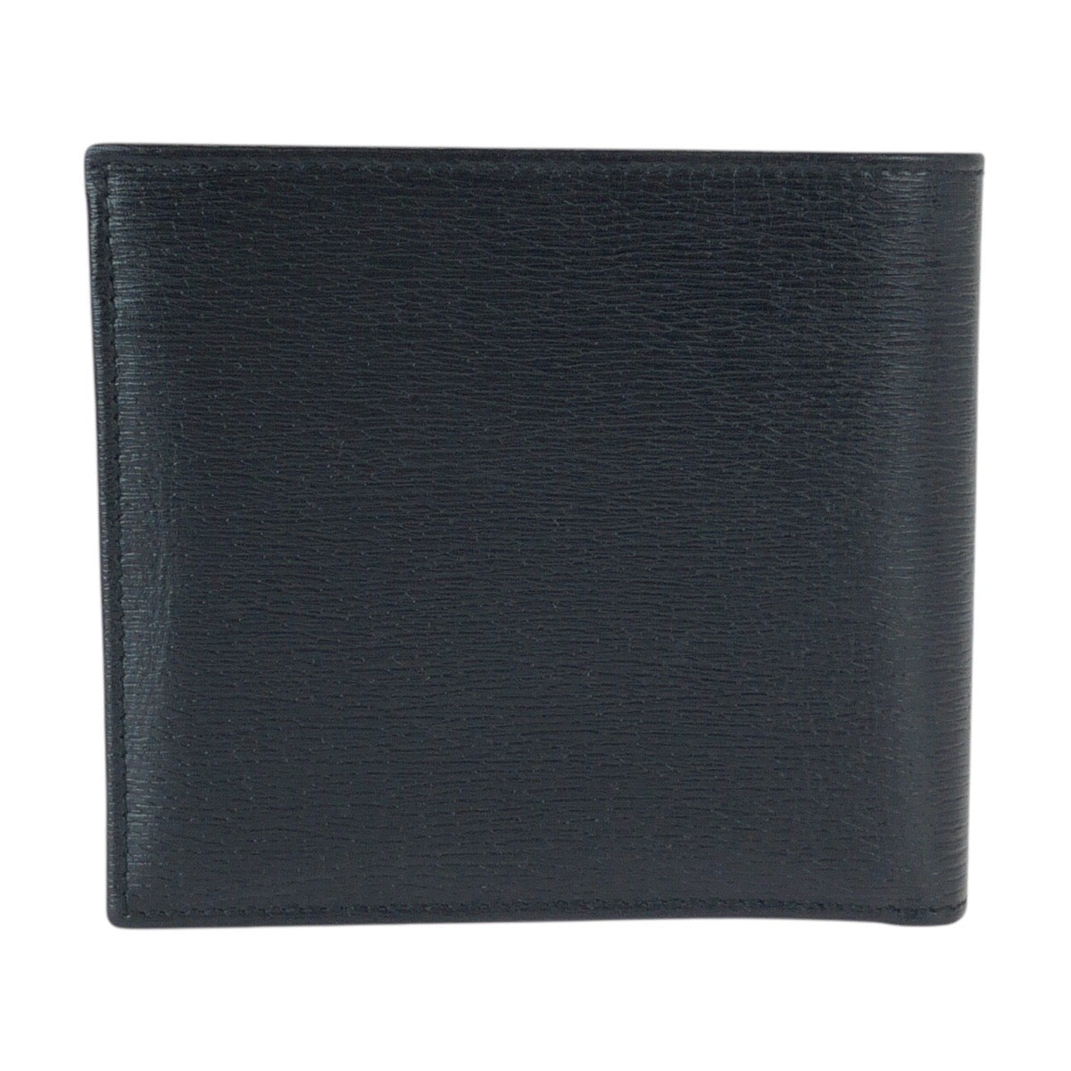 23071
GUCCI Black Silver Hardware Leather 034 2149 0817 Bi-Fold Compact Wallet Men's A21