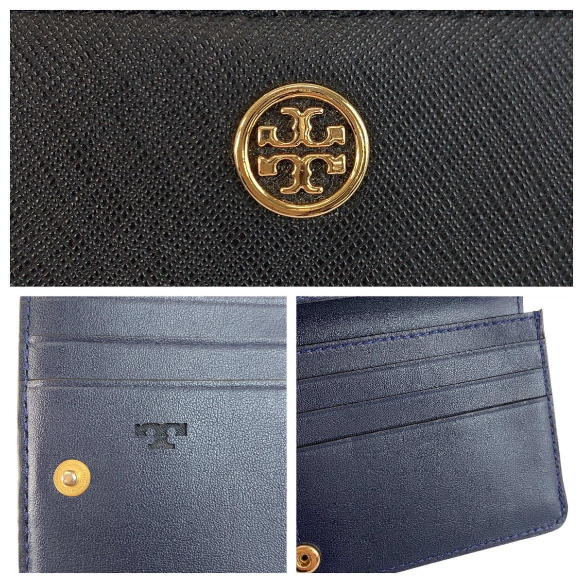 23072
Tory Burch トリーバーチ ネイビー ゴールド金具 レザー 長財布 ロングウォレット レディース A5