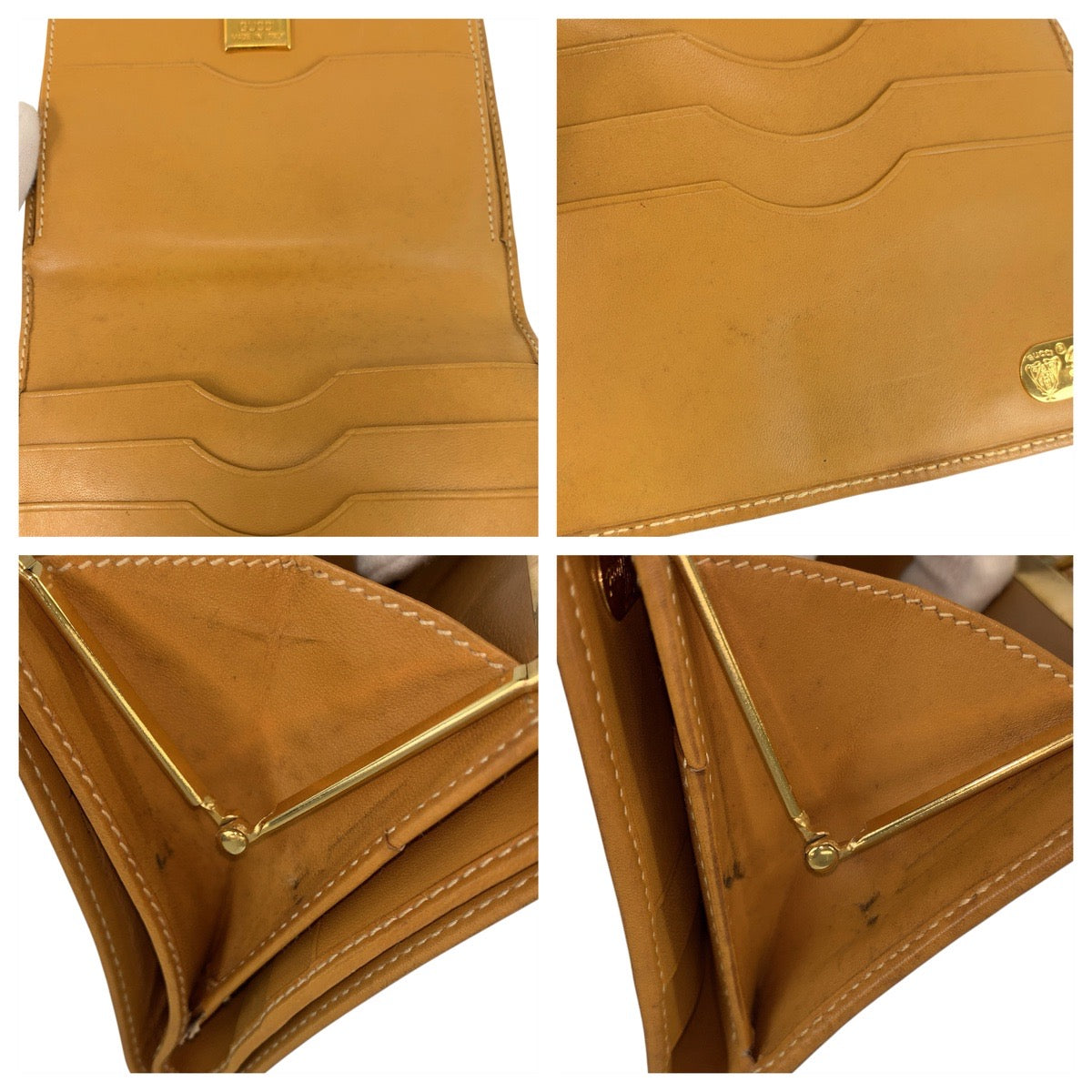 23073
GUCCI Vintage Sherry Line Micro GG Interlocking Brown Beige Gold Hardware GG Supreme Canvas / Leather 035 904 8785 Bi-fold Wallet Compact Wallet Women's ABP21