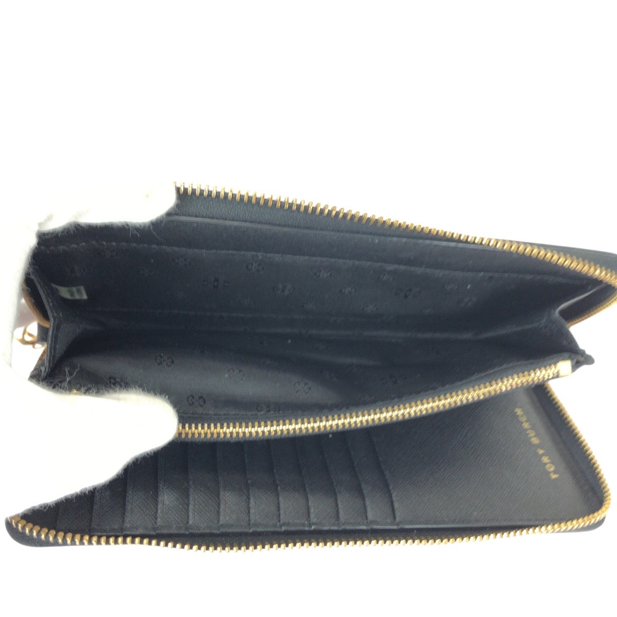 23074
Tory Burch トリーバーチ ブラック 黒 ゴールド金具 レザー 長財布 ロングウォレット メンズ A8