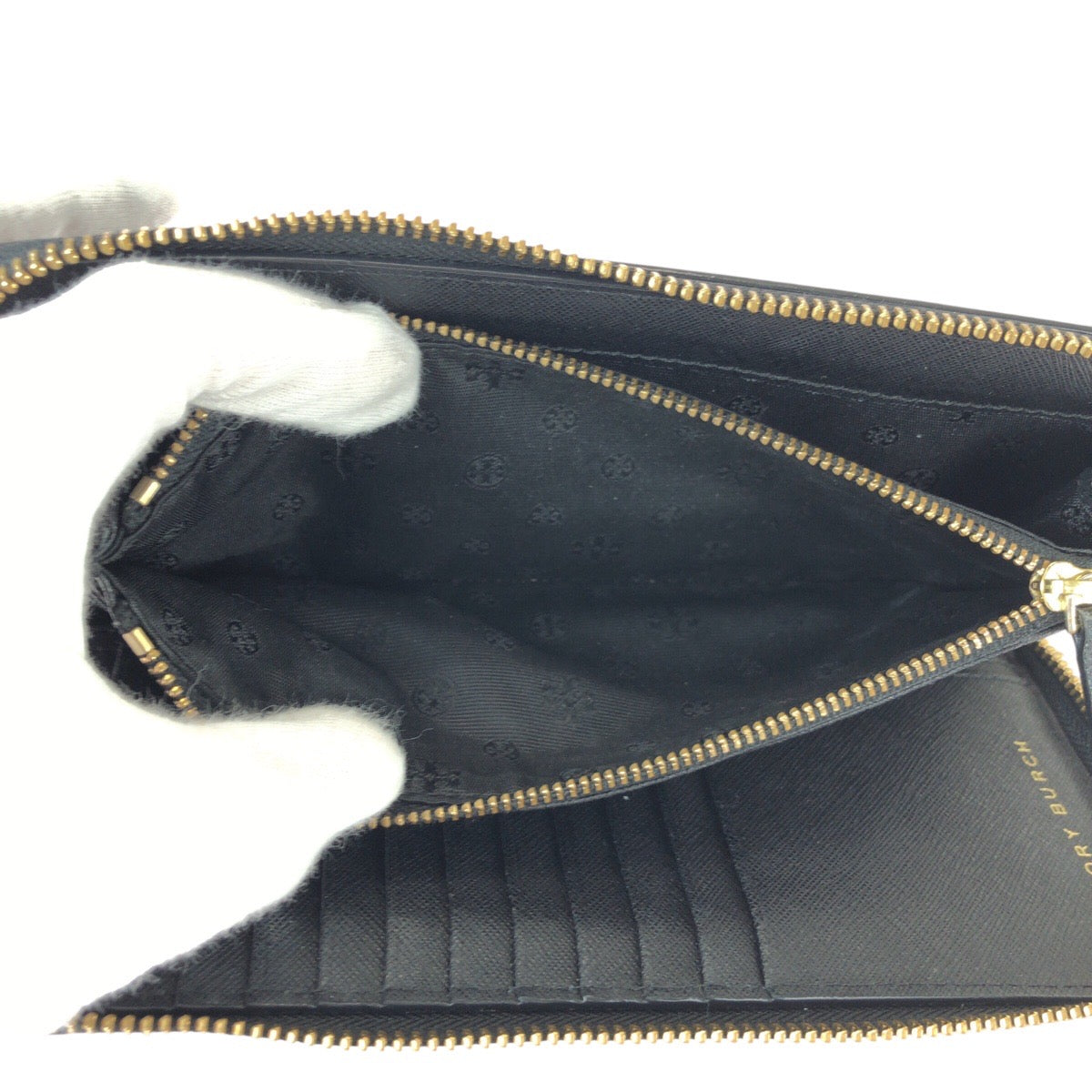 23074
Tory Burch トリーバーチ ブラック 黒 ゴールド金具 レザー 長財布 ロングウォレット メンズ A8