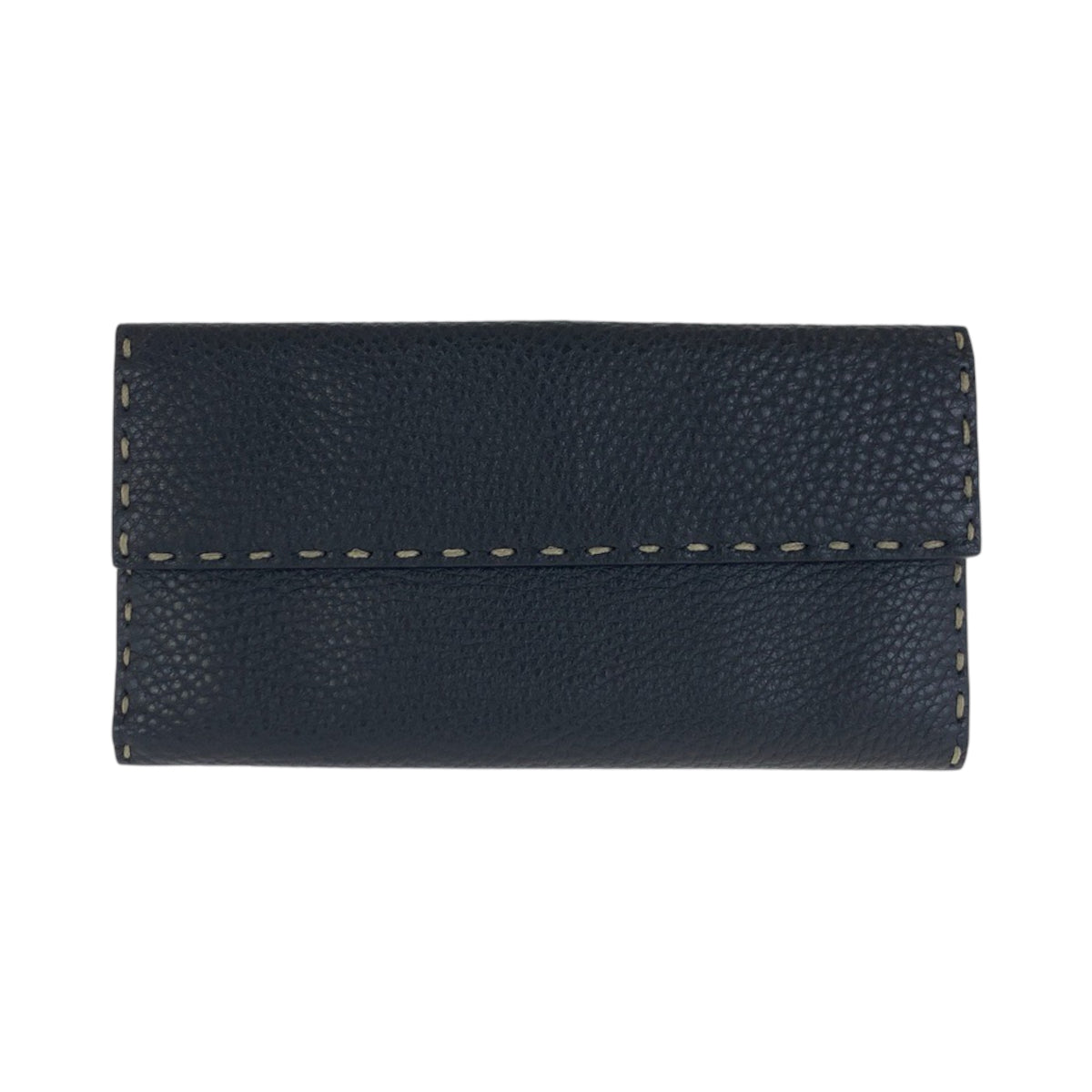 23075
FENDI フェンディ セレリア ブラック 黒 シルバー金具 レザー 8M0144 長財布 折財布 ロングウォレット メンズ A21