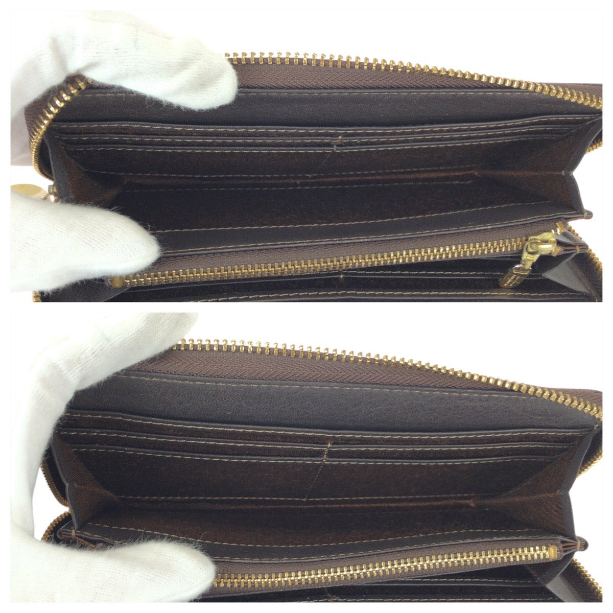 23077
BURBERRY BLUE LABEL バーバリーブルーレーベル チェック柄 ベージュ ブラウン ゴールド金具 ナイロン / レザー 長財布 ロングウォレット レディース ABP5