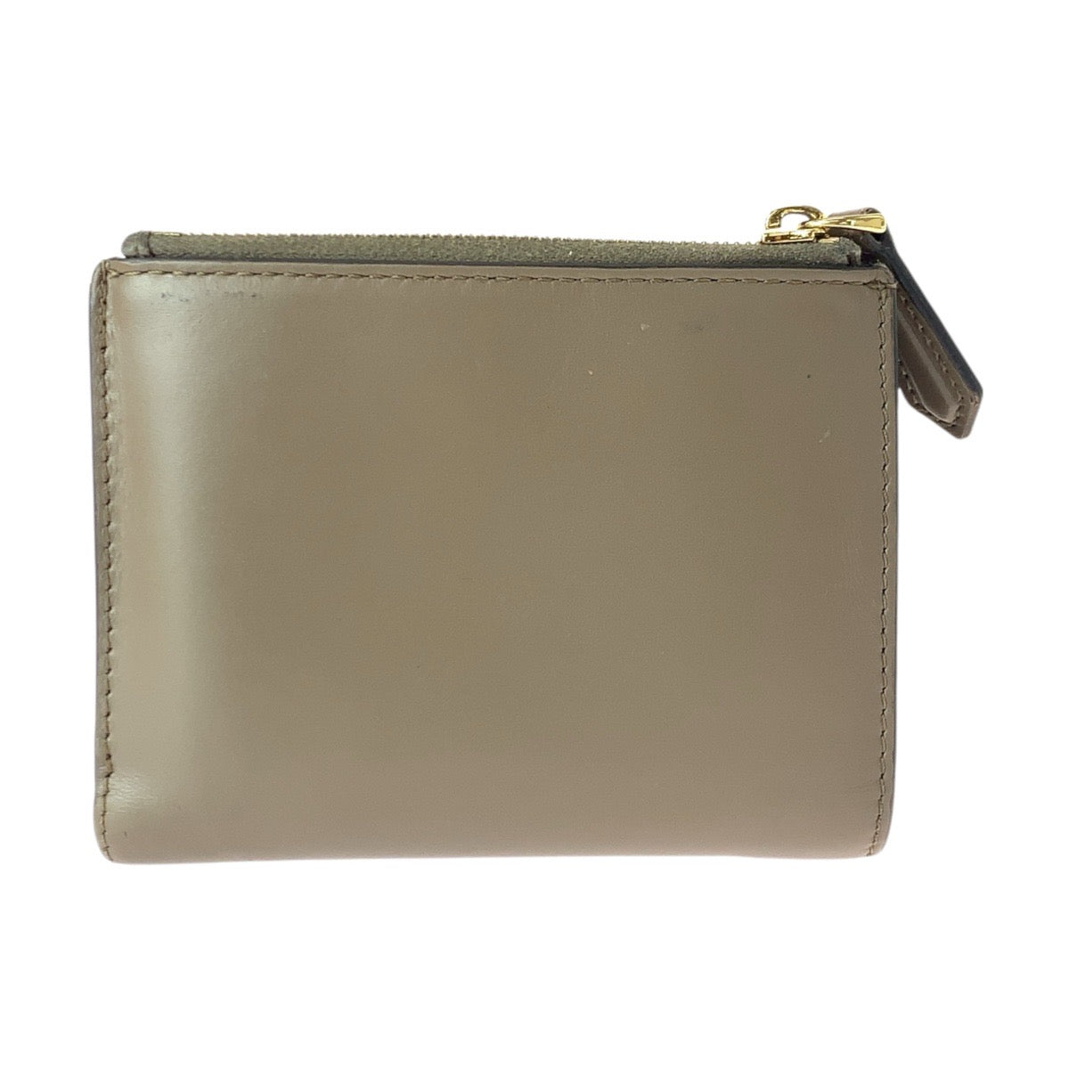 23081
FENDI フェンディ ローマ ベージュ ゴールド金具 レザー 8M0477-AAYZ-2198210 折り財布 コンパクトウォレット レディース ABP35