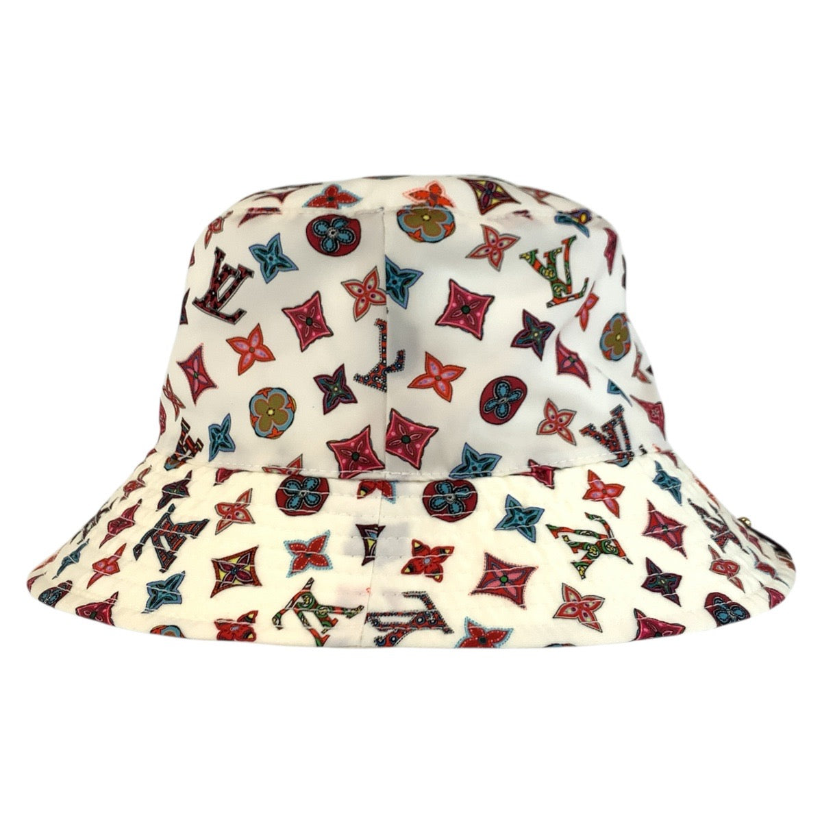 23085
LOUIS VUITTON ルイヴィトン モノグラム ボブ ラブリーグラム ホワイト マルチカラー ナイロン / ポリエステル / シルク M76718 バケットハット 男女兼用 メンズ A60