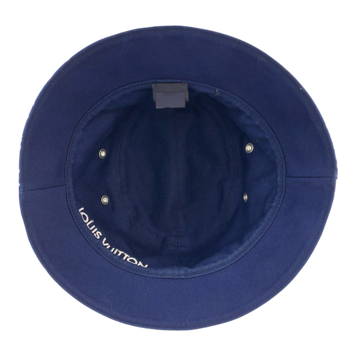 23086
LOUIS VUITTON Monogram Bandana Bonne Blue Cotton MP3344 Bucket Hat Reversible Hat Unisex Men's A56