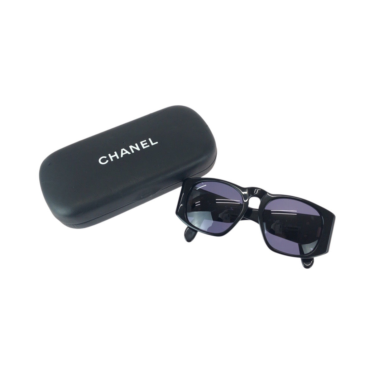 23105
CHANEL シャネル ヴィンテージ マトラッセ ココマーク ブラック 黒 ゴールド金具 プラスチック / メタル 01450 94305 サングラス 男女兼用 ウェリントン レディース A24