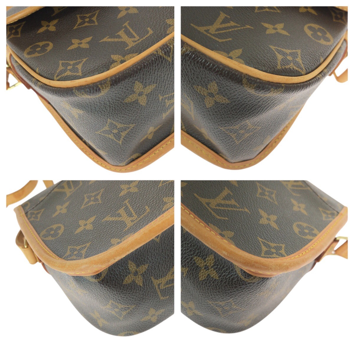 23108
LOUIS VUITTON ルイヴィトン モノグラム ソローニュ ブラウン PVC / レザー M42250 ショルダーバッグ メッセンジャーバッグ レディース ABP150